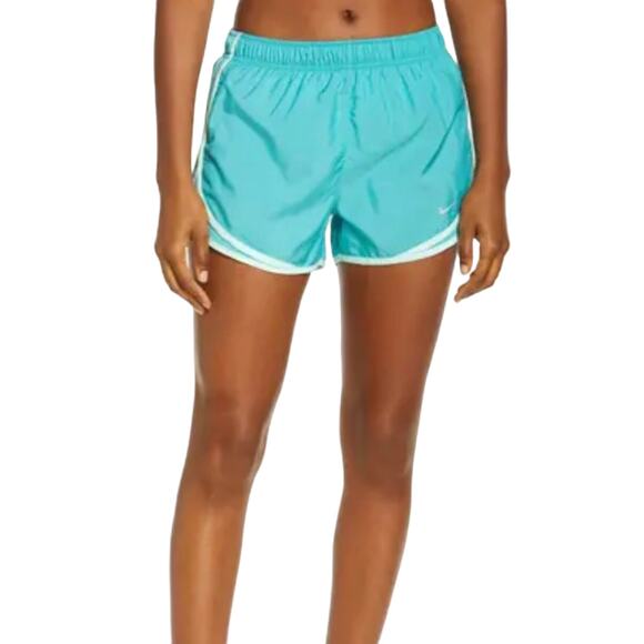NWT Nike Tempo Teal Blue Brief Lined Dri-Fit Running Shorts Women's XS - Picture 1 of 12